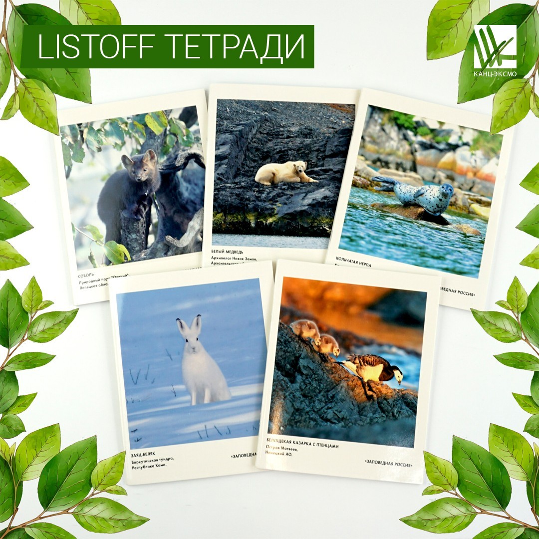 Тетради Listoff Заповедная Россия